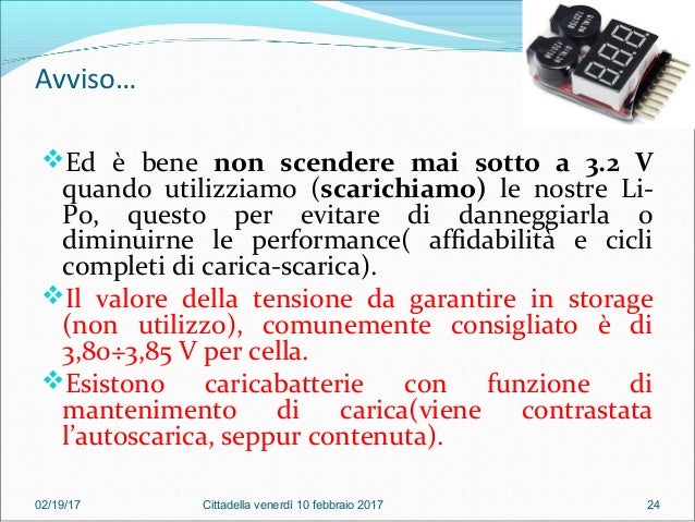 batterie lipo carica scarica